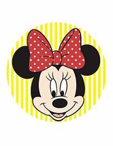 9.5" Pre-Cut Round Edible Image Red & White Bow Mouse Cake Topper! - $18.99