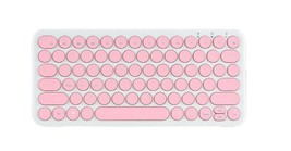 inote Korean English Bluetooth Slim Keyboard Wireless Compact Mini (Pink)