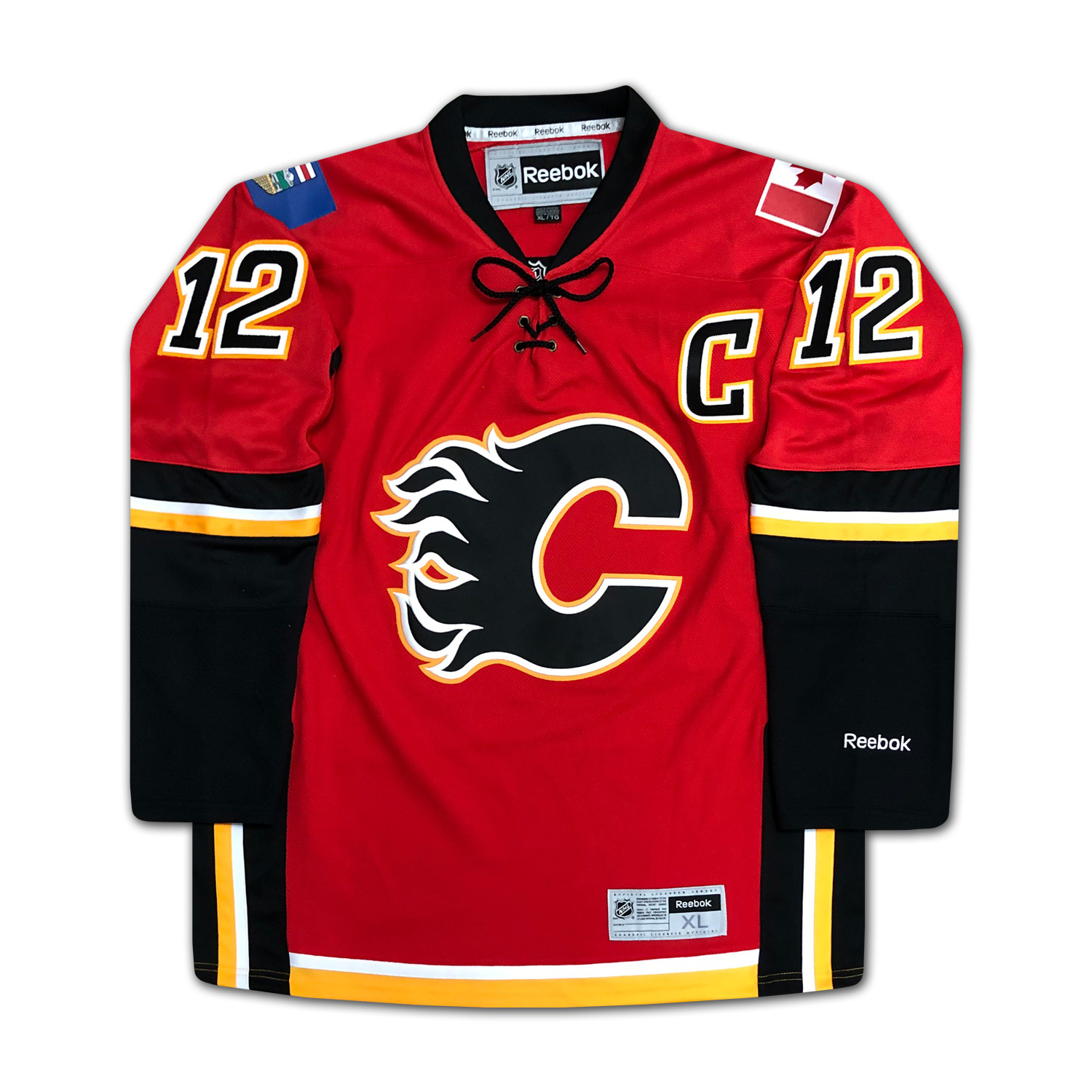 Jarome Iginla Autographed Red Calgary Flames Jersey Jerseys