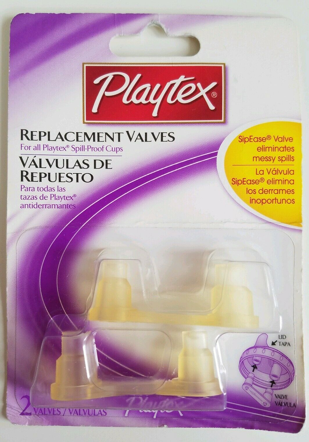 Playtex Replacement Valves SipEase SpillProof Cups Horizontal Old
