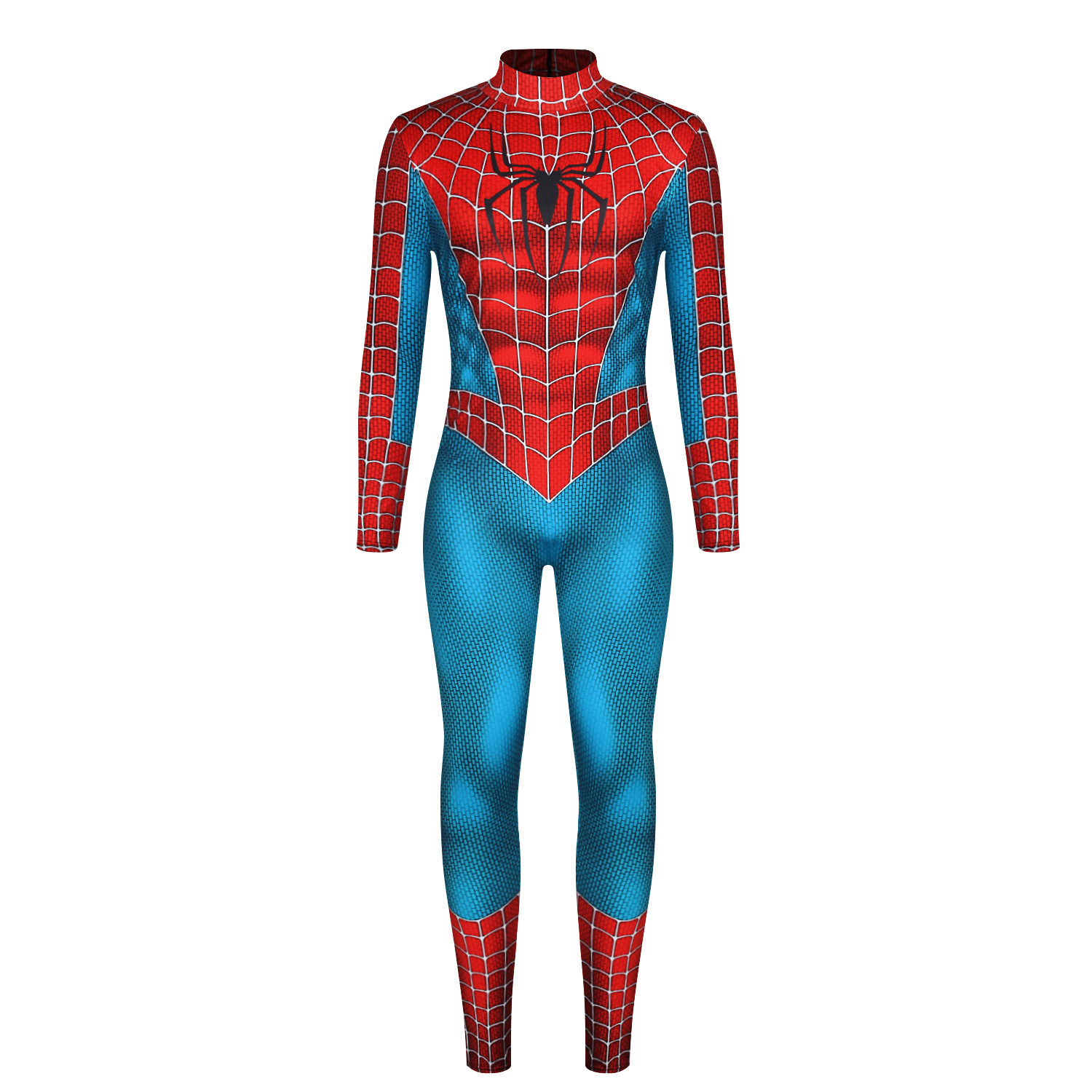 Mens Cosplays Spider Jumpsuit Adult Tight Siamese Adjust Cosplay Costume Size L