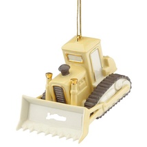 Lenox Yellow Bulldozer Ornament Construction Dozer Equipment Christmas RARE NEW - $39.60