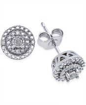 Round Diamond Stud Earrings (1/10 ct. t.w.) in Sterling Silver - $74.95