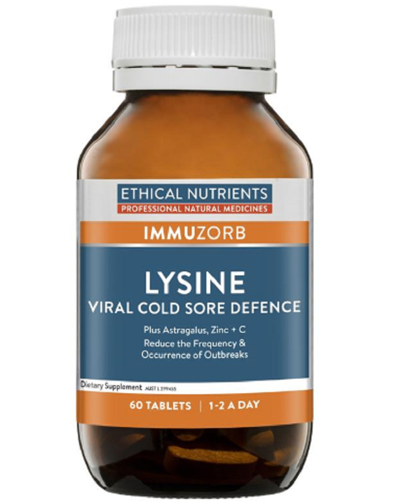 Ethical Nutrients Lysine Viral Cold Sore Defence 60 Tablets