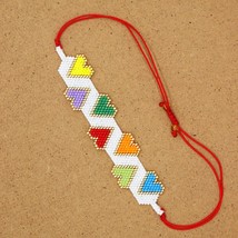 ZHONGVI Bracelets For Women MIYUKI Bracelet Bohemian Rainbow 3D Heart Pulsera Mu - $27.99