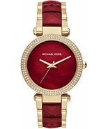 Michael Kors MK6427 Women's Parker Red and Gold Watch - $130.99