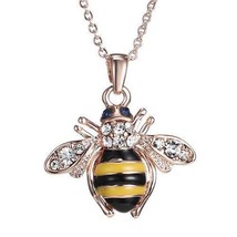Truly Adorable Bee~Bumblebee Pendant w/Chain~Crystals~Necklace~Gift Bag ... - $19.79