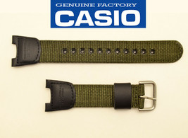 Casio Original Twin Sensor Watch Band Strap SGW-100B SGW100B Green Cloth - $29.45