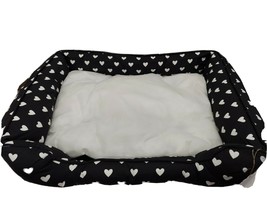 Pottery Barn Teen, Emily Meritt Pet Bed Black w/hearts, no pillow cover NWT - $81.85