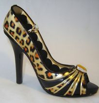 Leopard Print Ring Holder Stiletto Shoe Display Fashion Jewelry Woman Velvet  image 4