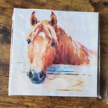 Horse Wall Art, Canvas Print, Animal Decor, Frameless, 8x8 inch image 1