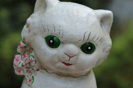 Cast Iron Cat Bank Kitty Figurine Doorstop Paperweight Bookend Reproduction - $20.00