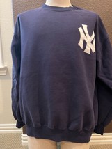 Vintage 90&#39;s New York Yankees Blue Crewneck Sweatshirt size XL - $49.49