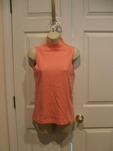 NEW IN PKG J.L. PLUM CORAL  RIBBED SLEEVELESS TOP   SIZE SMALL - $10.29