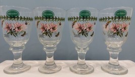 Portmeirion Botanic Garden Rhododendron Azalea 15oz Goblets Glasses - Se... - $39.08