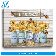 Daughter Canvas To Make Mistakes To Have Bad Days To Less Than Perfect Flowers C - $49.99