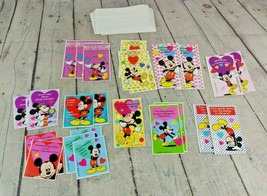 HUGE Lot Of Vintage Mickey Mouse Disney Valentine&#39;s Day Cards UNUSED - $29.69