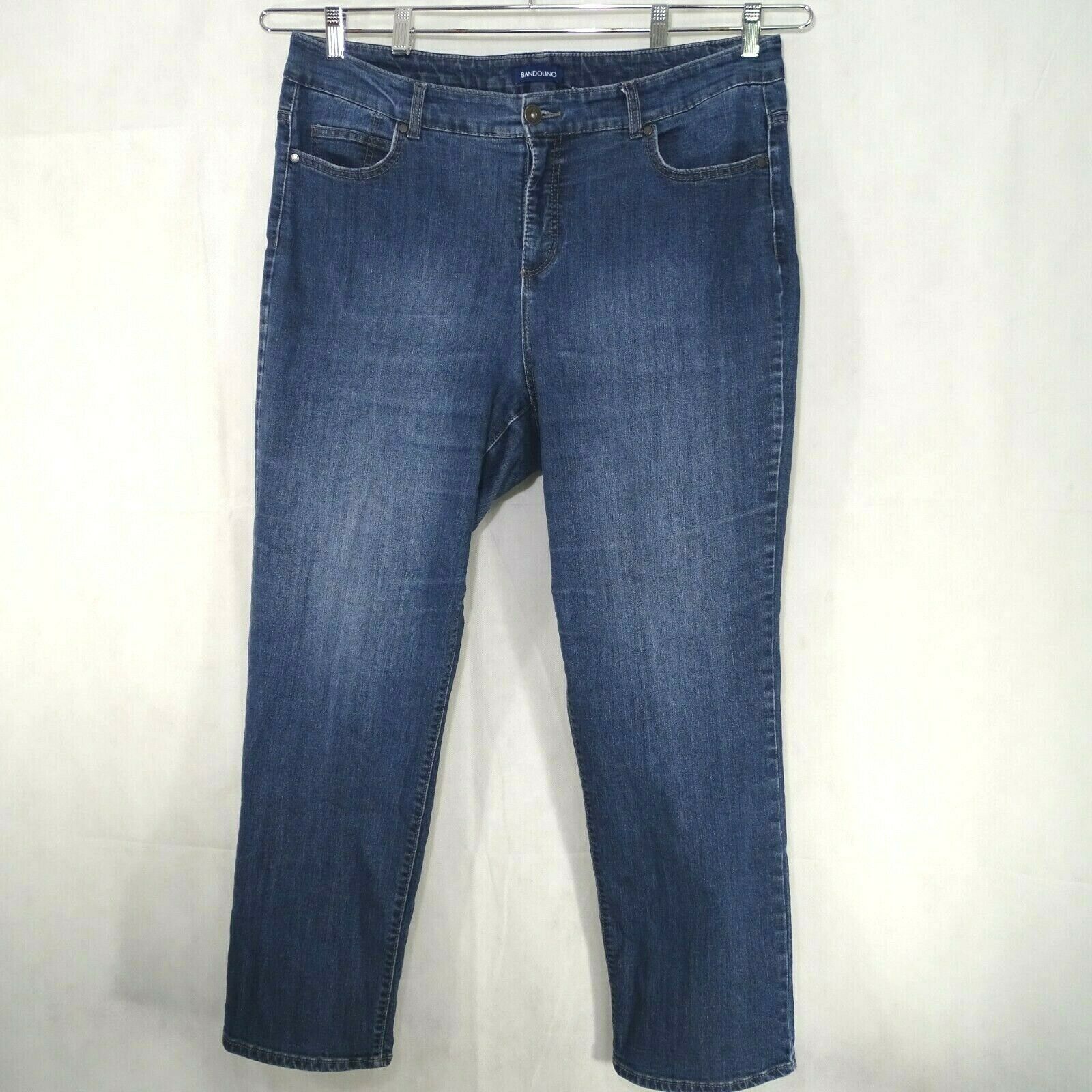 Bandolino Mandie Jeans Women Plus Size 18W Blue Medium Wash Straight ...
