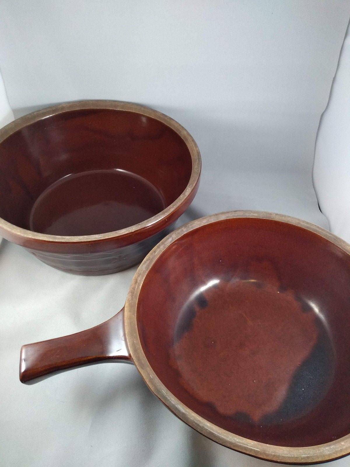 VINTAGE Mar Crest Oven Proof Stoneware Covered Handled Casserole Dishes