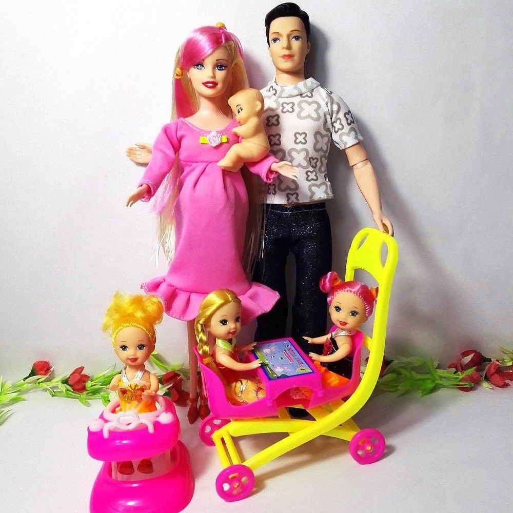 pregnant barbie family set