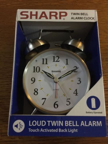 sharp twin bell alarm clock