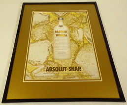 Absolut Snap Vanilia Vodka 2004 Framed 11x14 ORIGINAL Vintage Advertisement