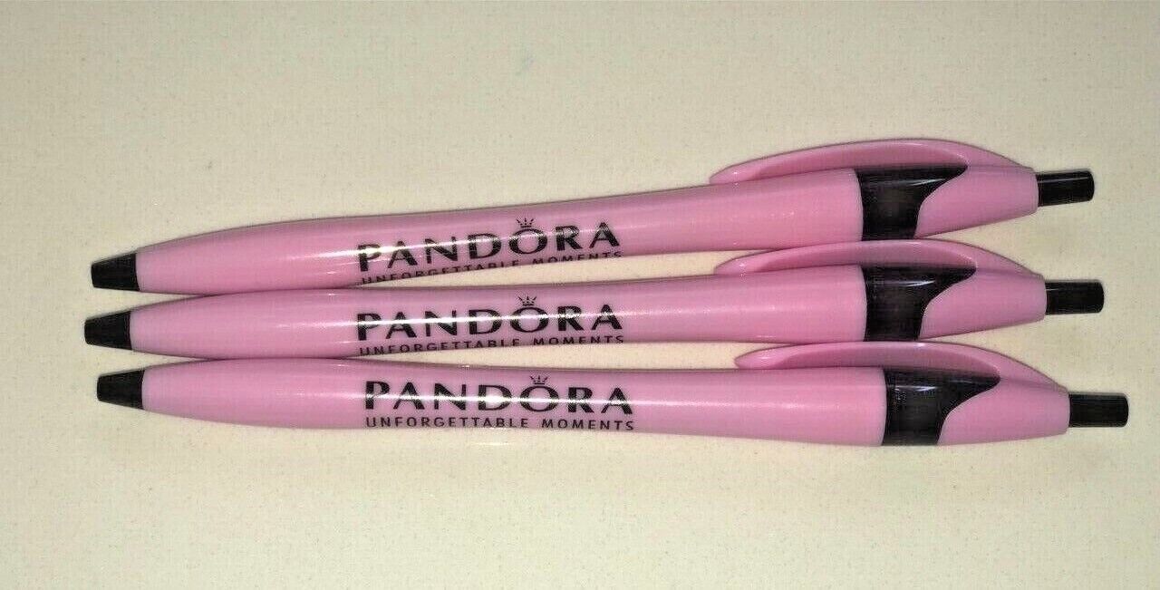 3 PANDORA pens pink rare color iconic crown style unavailable to public new