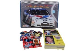 Vintage 1996 Nascar Mark Martin Pencil Box + Racing Card Lot Made in USA image 1