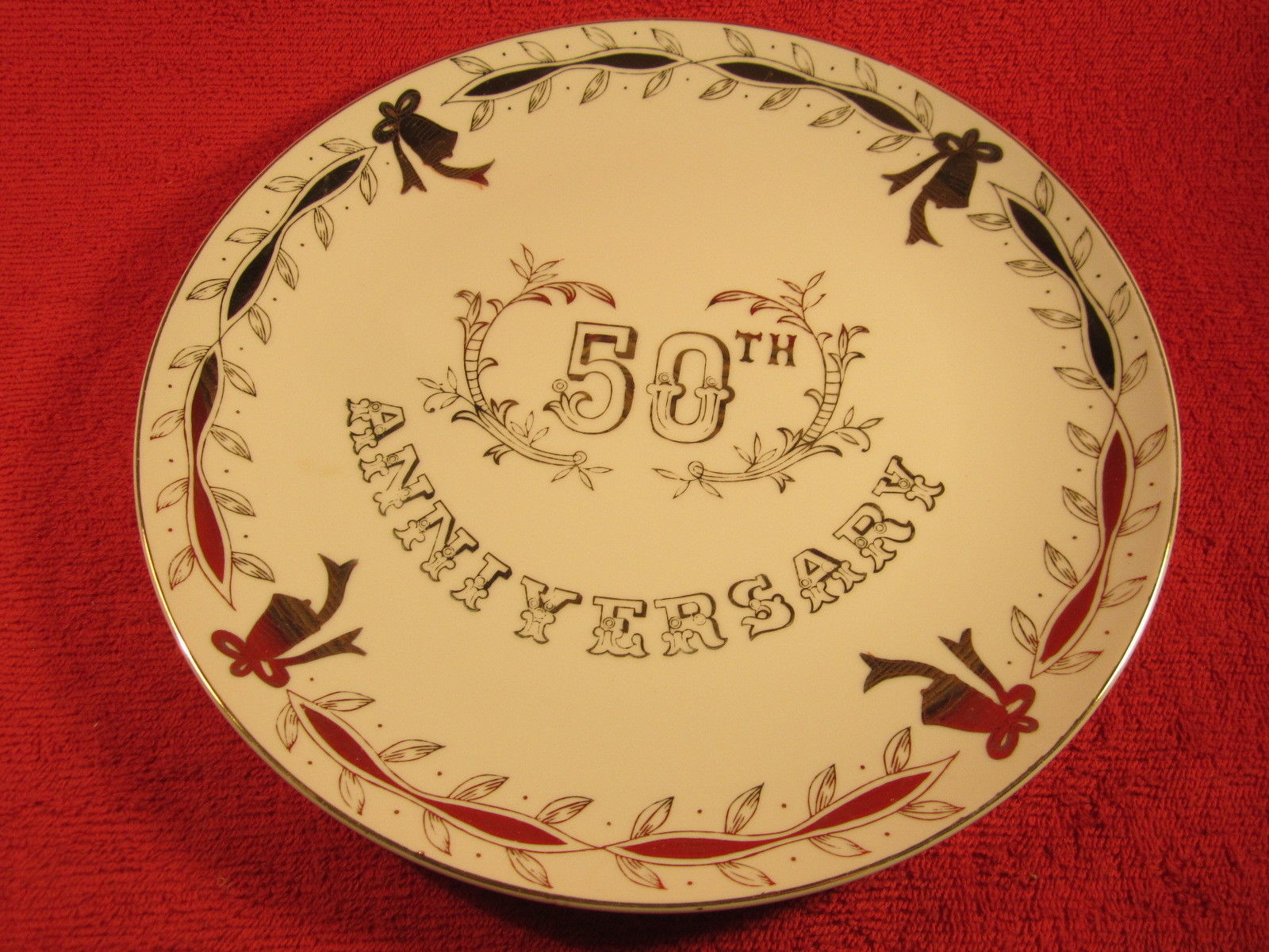 Primary image for 10" Porcelain Collector Plate 50th ANNIVERSARY Lefton JAPAN