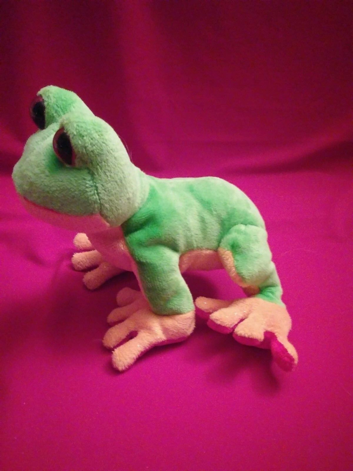 green frog plush toy