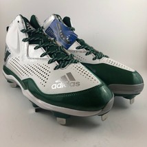 Adidas Litestrike Baseball Cleats Men's Size 13 White Green - $39.55