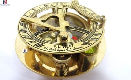 NauticalMart Brass Sundial Compass 3" Nautical Gift Marine Boat Pocket Sun Dial 