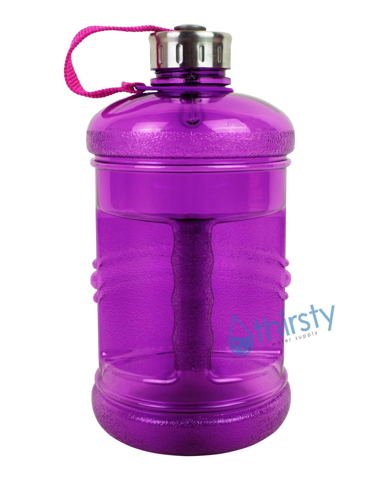 Grey BPA Free Half Gallon Water Bottle Drinking Jug Canteen Sports Cap