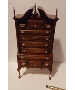 House of Miniatures Furniture Kit #40023 Chippendale Broken-Bonnet Highb... - $68.99