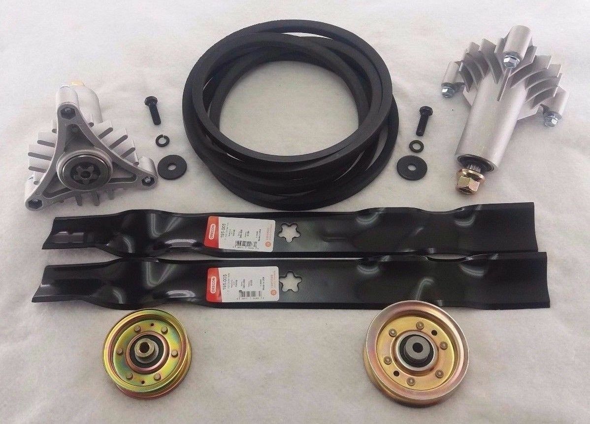 Sears Craftsman LT3000 42" Mower Deck Rebuild Kit Spindles Blades Belt