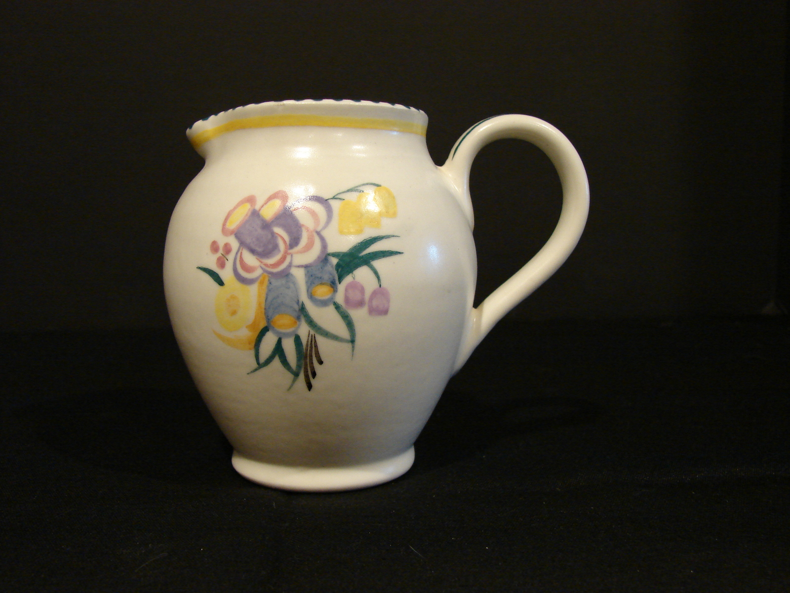 Collectible Poole Pottery England Ceramic 4 Inch Pitcher Artist Signed