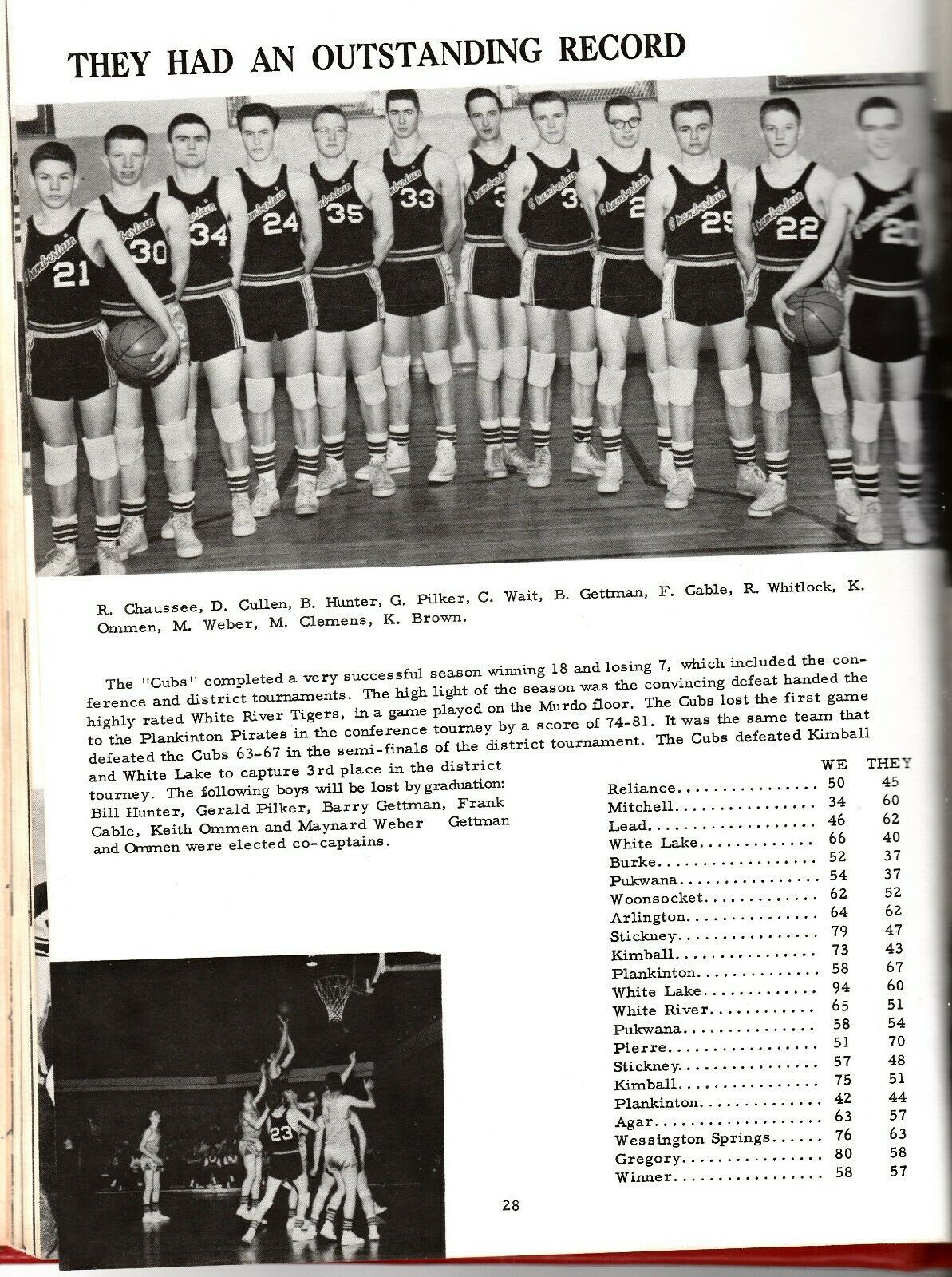 1958 Chamberlain High School Yearbook, The Cub, Chamberlain, South
