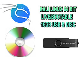 Kali Linux Live 64-bit Flash Drive Live USB 16GB & DVD Different Versions - $9.95