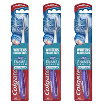 Pack of (3) New Colgate 360 Enamel Health Whitening Toothbrush, Soft - $12.49