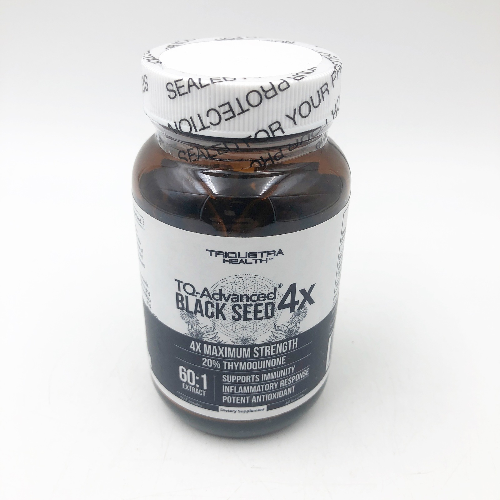 20 Thymoquinone Black Seed Oil Extract, 60 Capsules, TQAdvanced 4x
