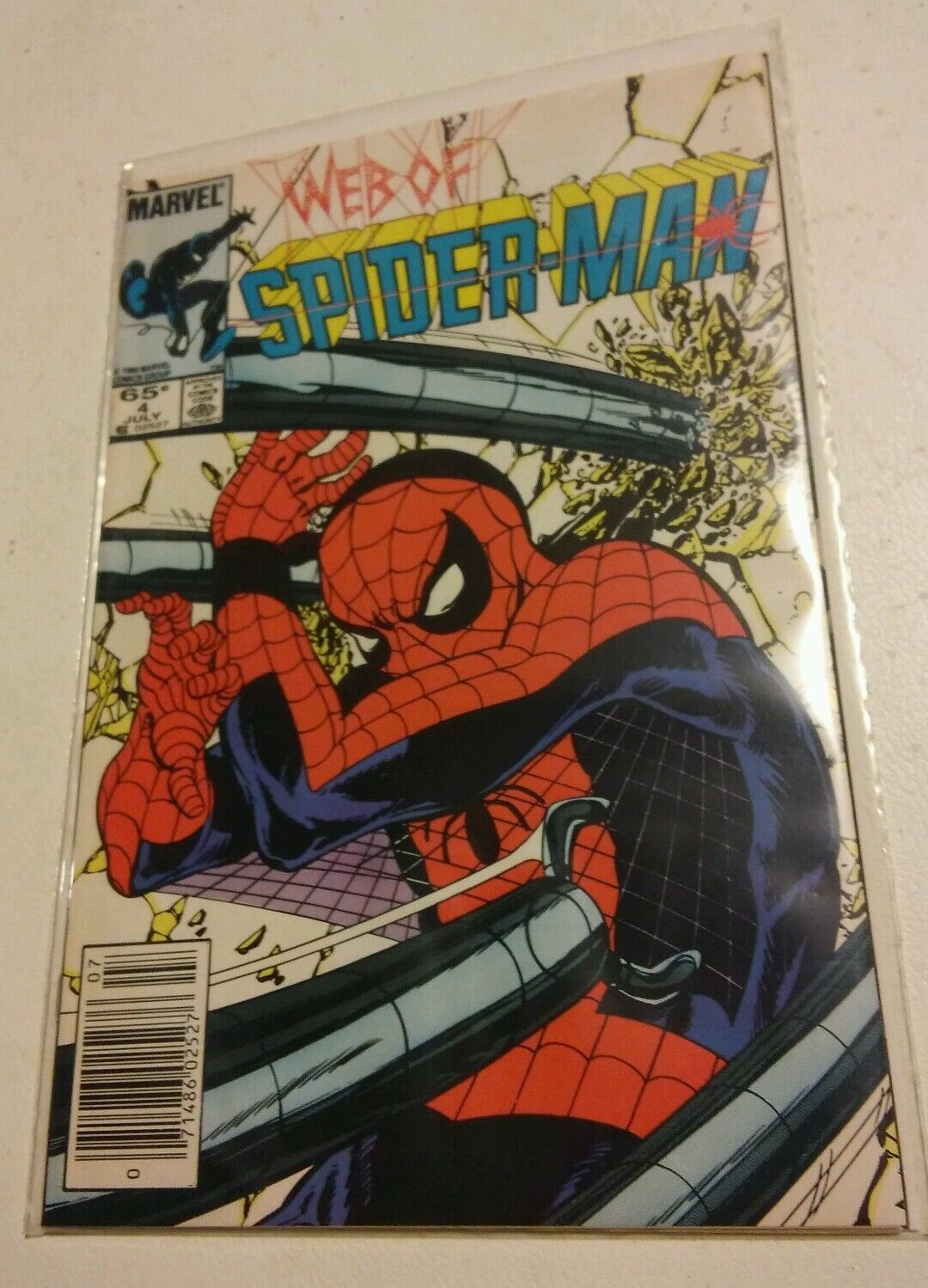 Primary image for 000 Vintage Marvel Comic Book Web of Spider-Man Issue # 4 July