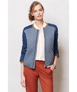 NWT ANTHROPOLOGIE BLUE QUILTED CHAMBRAY JACKET by VALENTINE GAUTHIER PAR... - $129.99