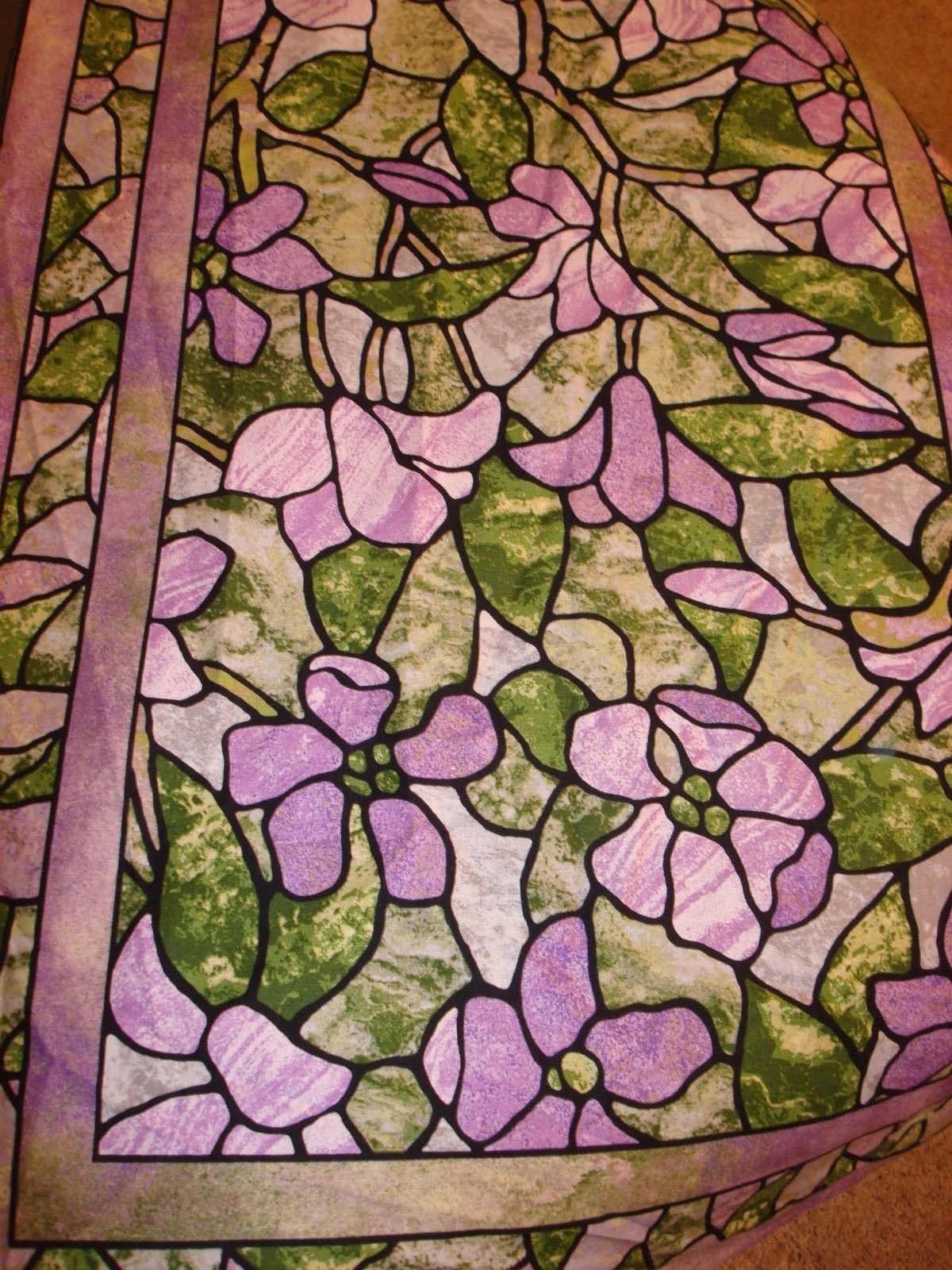 Stain Glass Fabric Panel Northcott Stonehenge 100 Cotton By Linda Ludovico Fabric 2502