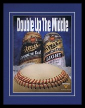 1993 Miller Beer MGD Baseball Framed 11x14 ORIGINAL Vintage Advertisement