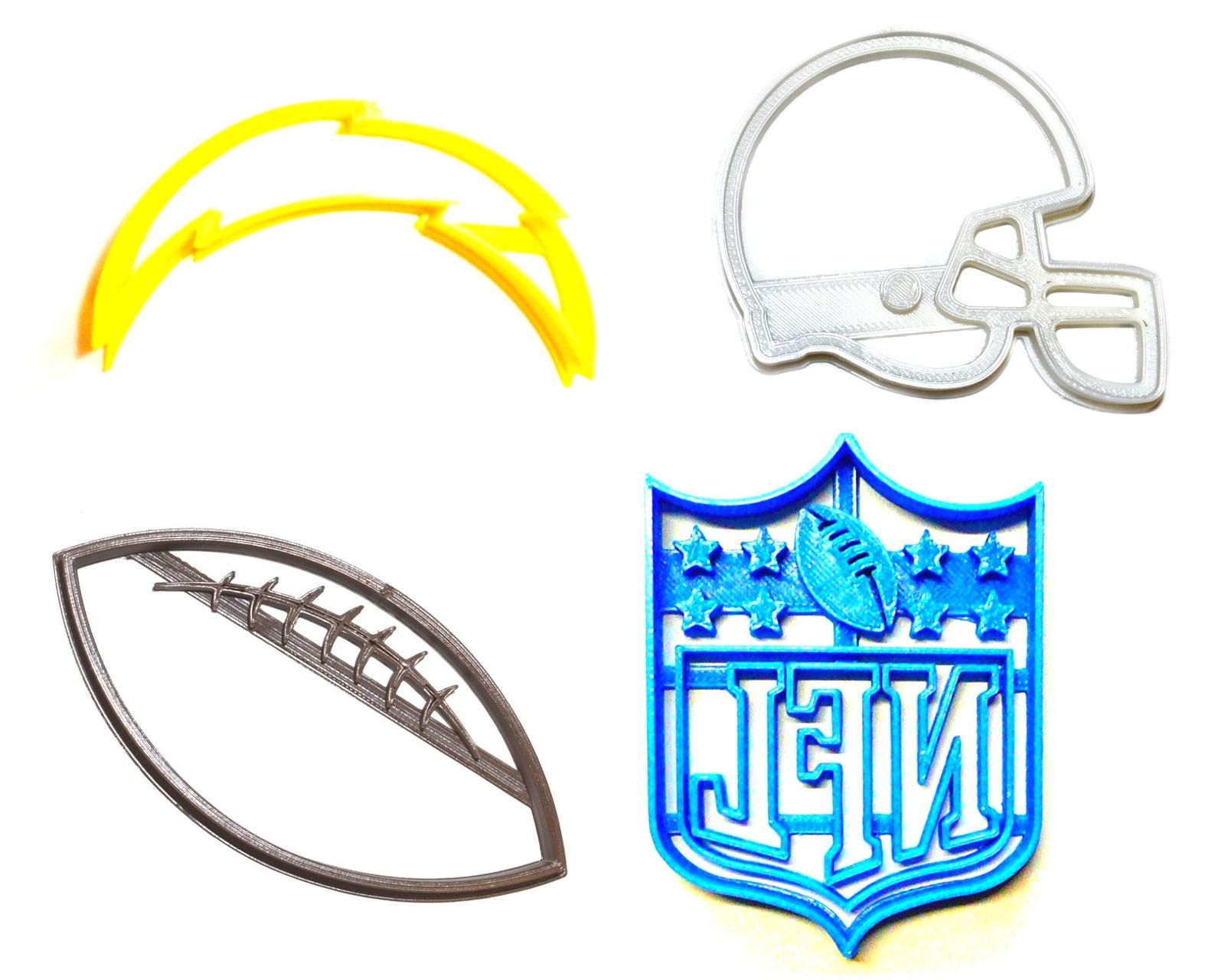 LA Los Angeles Chargers NFL Football Logo Set Of 4 Cookie Cutters USA PR1127
