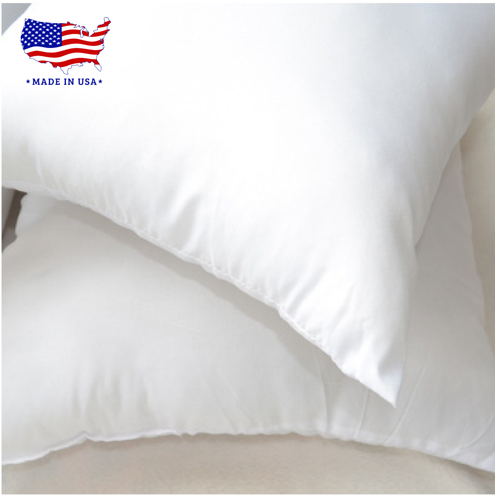 26x26" Pillow Inserts Stuffing Down Alternative Square Pillows Made in