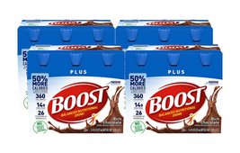 Boost Plus Complete Nutritional Drink, Chocolate Sensation, 8 OZ, 6 CT (Pack of  image 1