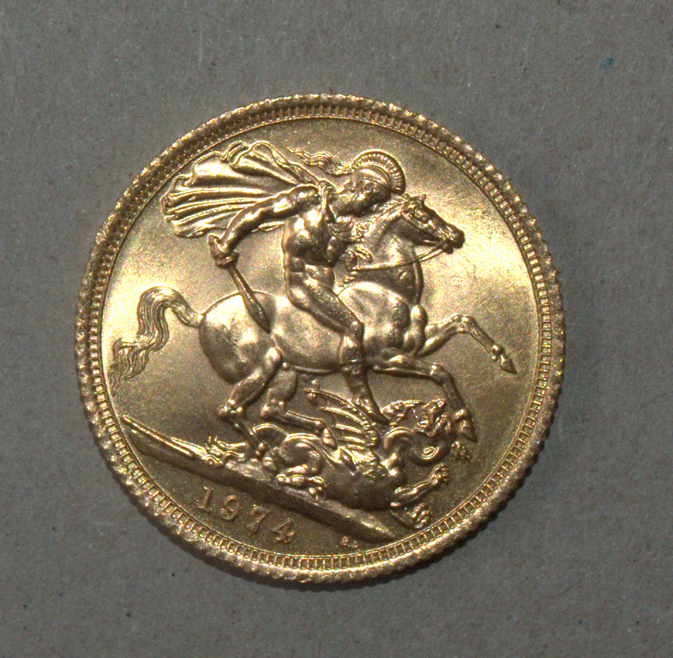 Great Britain 1 Sovereign 1974 Gold Coin KM# 919 - Gold