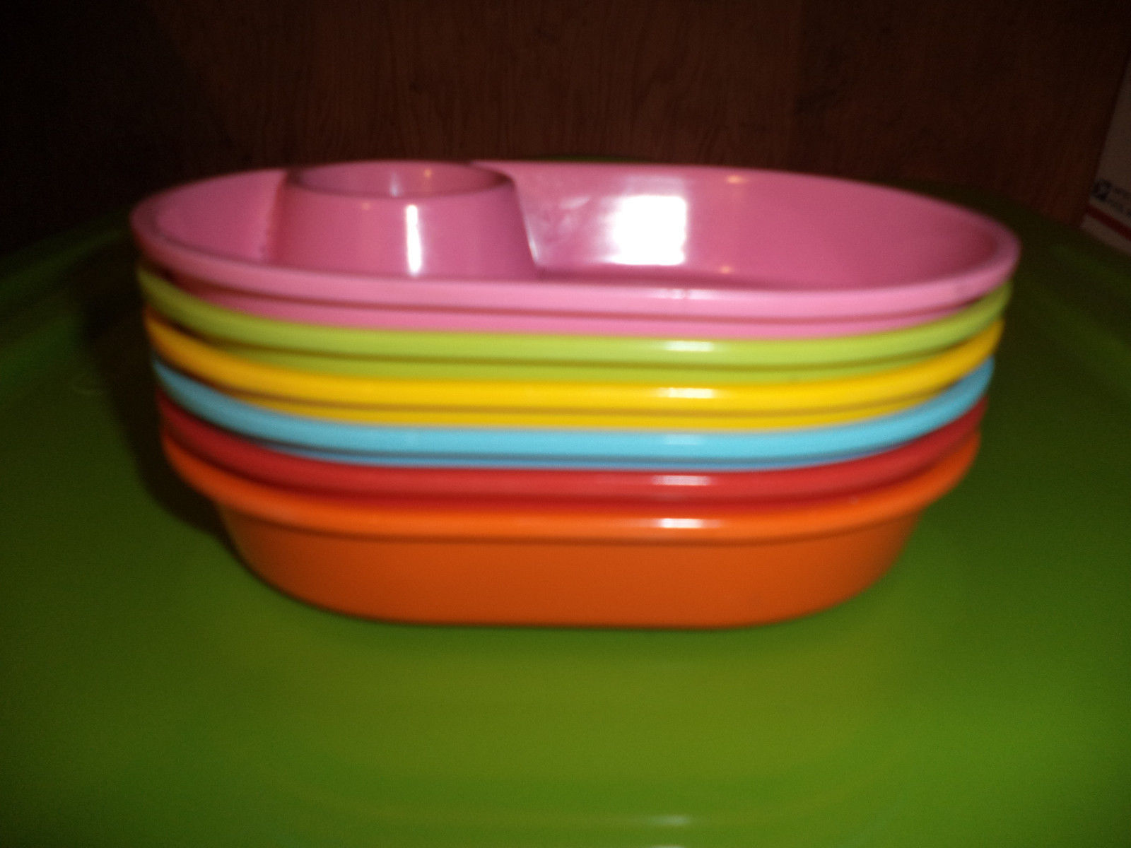 Plastic Chip & Dip Oval Dishes Serving Bowls