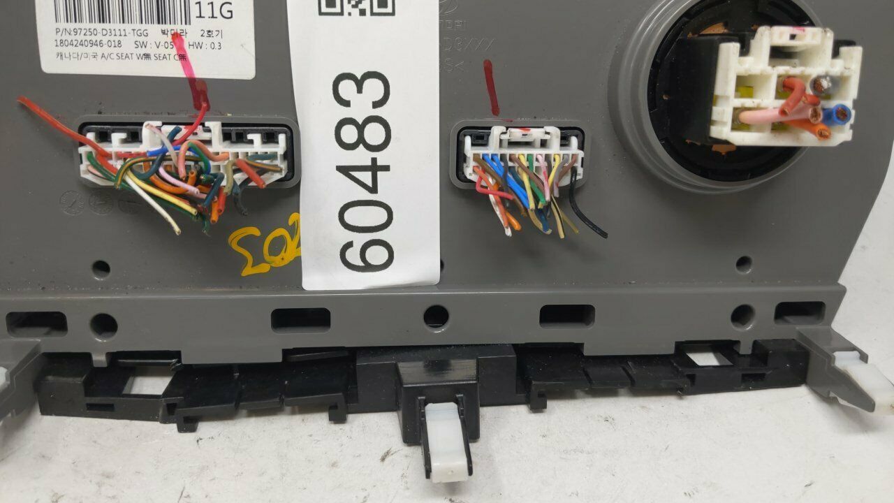 20162018 Hyundai Tucson Ac Heater Climate Control 97250d3111 60483 A/C & Heater Controls